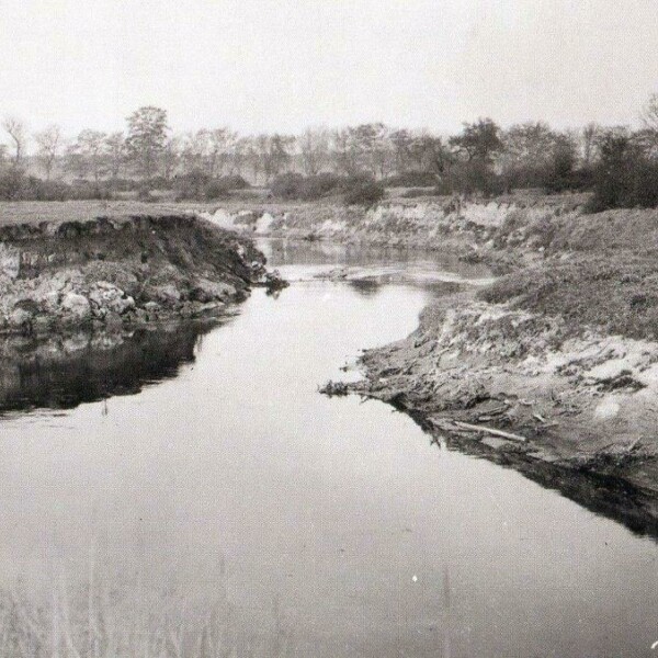 Ein Fluss schlängelt sich ruhig durch eine natürlich Landschaft.