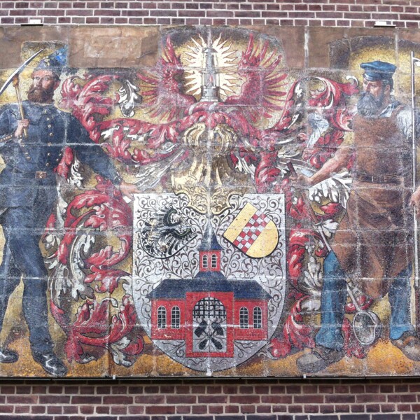 Detailaufnahme des alten Stadtwappens.